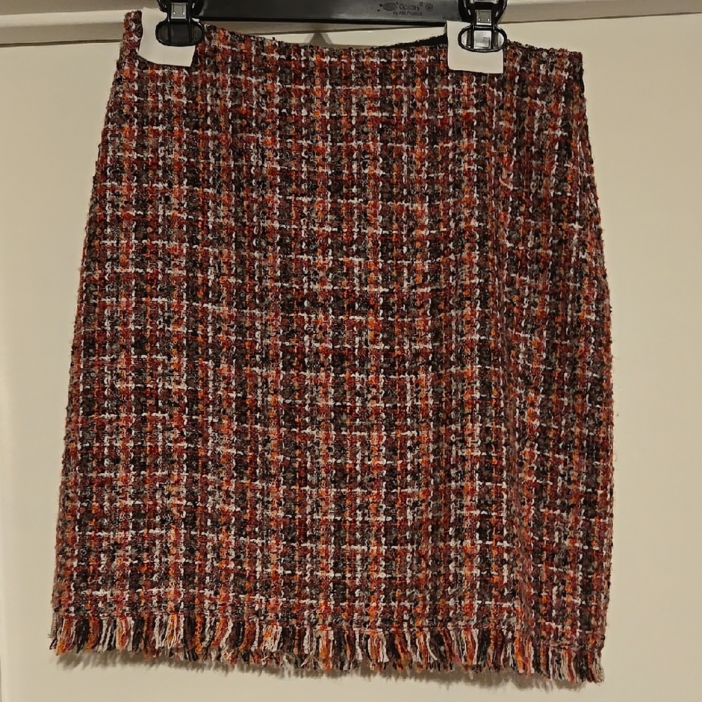 Talbots Chic Multicolor Tweed Skirt